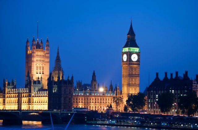 view of the city life with the big ben as background