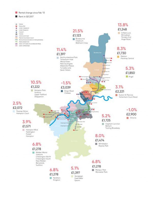 How Rents have Fared since Crossrail 2 was Announced, as TfL Hints at Decade-Long Delay