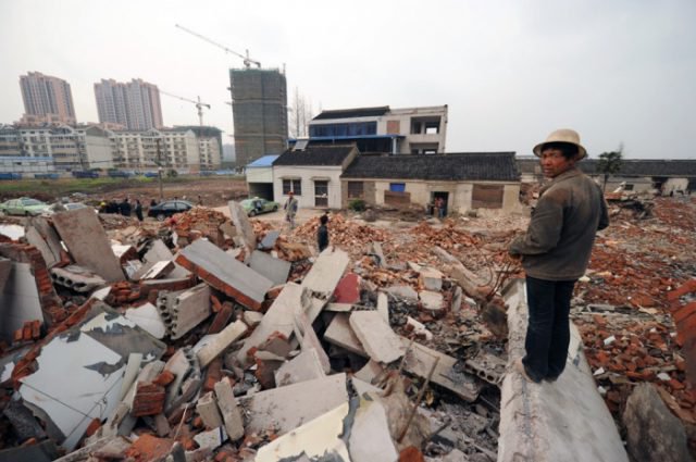 A worker in Changzhou
