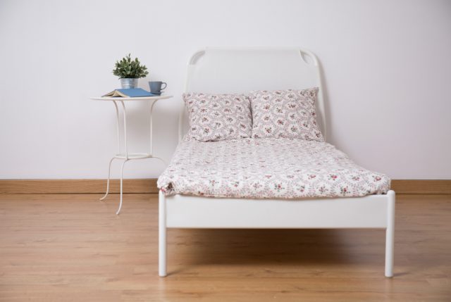 Buy some simple floral bedding to cheer up your room